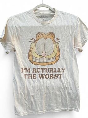 Garfield 'I'm Actually The Worst' Cream Graphic Tee